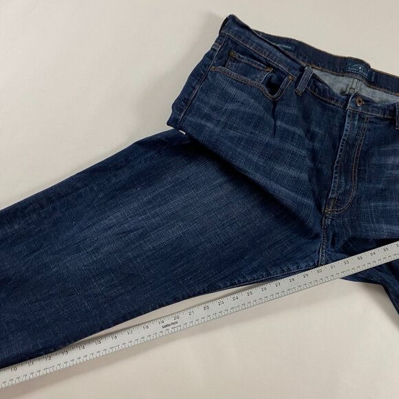 Lucky Brand 181 Relaxed Straight Jeans Mens 46 x 32 Measure 45 x 30 Blue Stretch - Picture 11 of 12